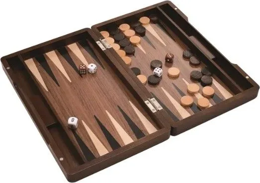 Backgammon Wood Small (12")