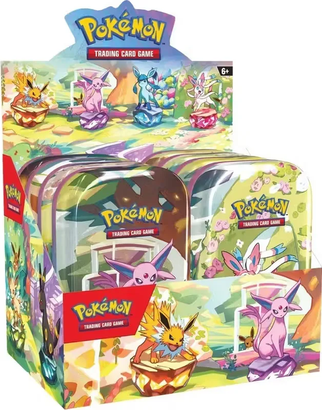Pokémon Scarlet & Violet 8.5: Prismatic Evolutions Mini Tin Display