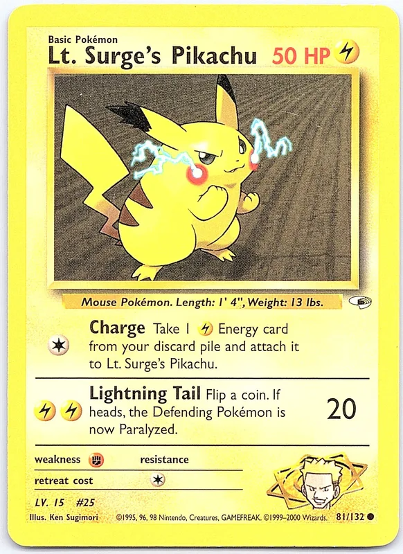 Lt. Surge's Pikachu (GH 81)