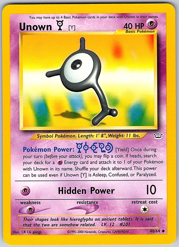 Unown [Y] (NR 40) bild 1